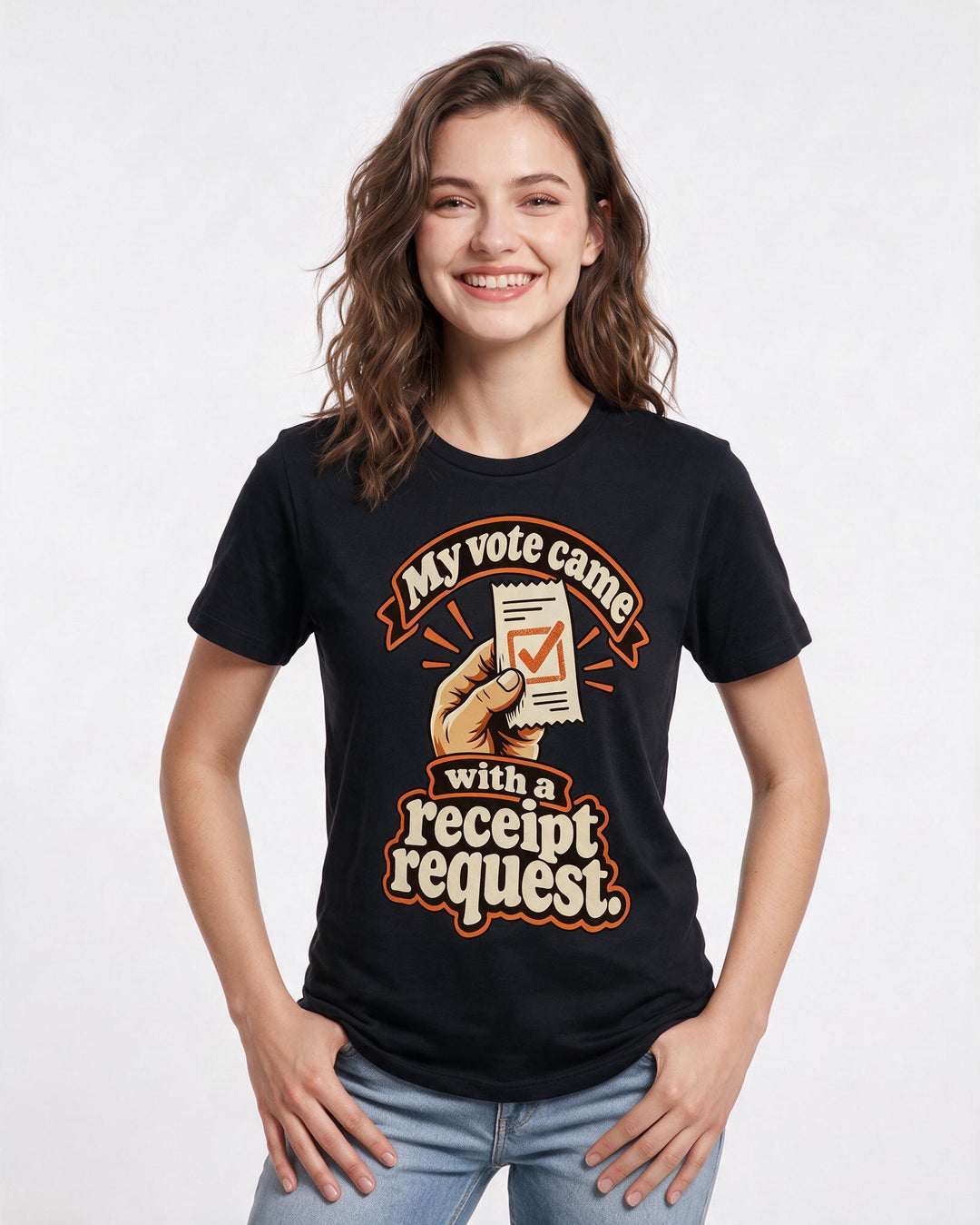 Political Statement Black T-Shirt for Women – Everyday Expression Graphic Tee product image 1