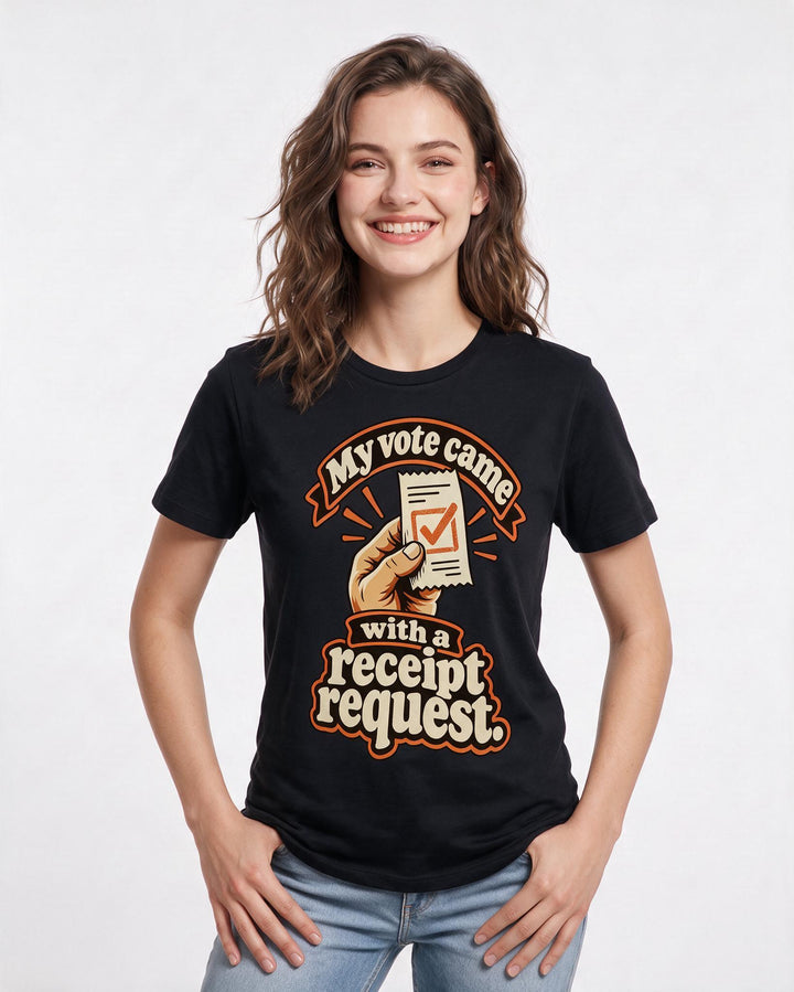 Political Statement Black T-Shirt for Women – Everyday Expression Graphic Tee product image 1