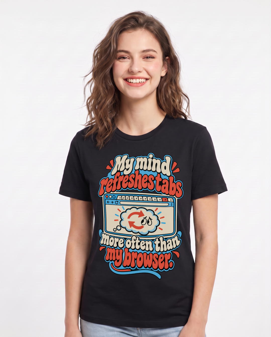 Meme Black T-Shirt for Women – Everyday Expression Graphic Tee product image 3