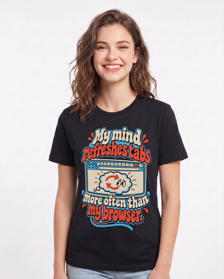 Meme Black T-Shirt for Women – Everyday Expression Graphic Tee product image 3