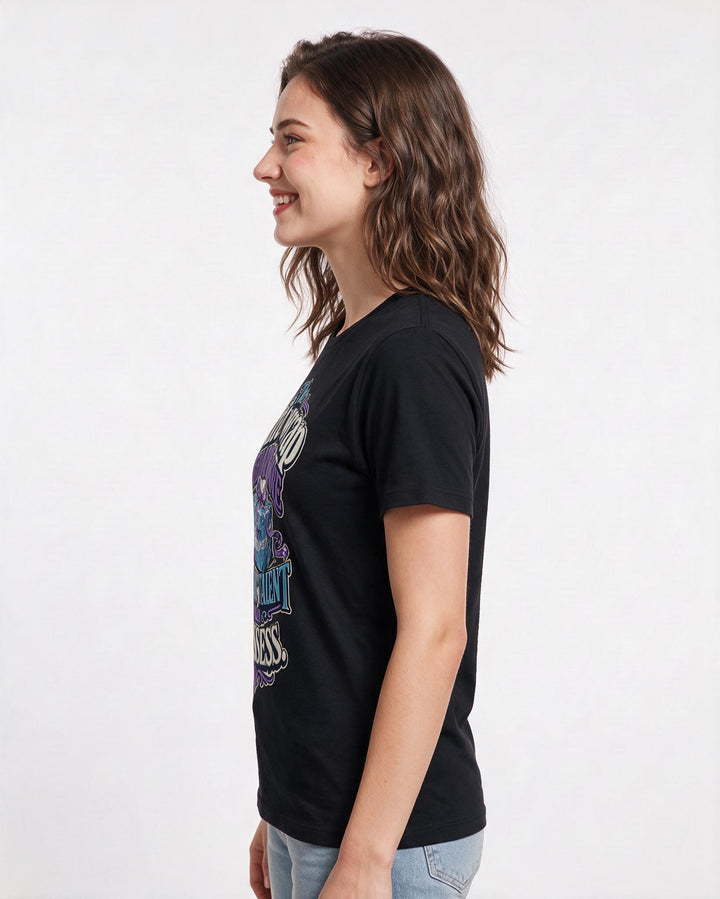Christmas Black T-Shirt for Women – Holiday Theme Graphic Tee product image 2