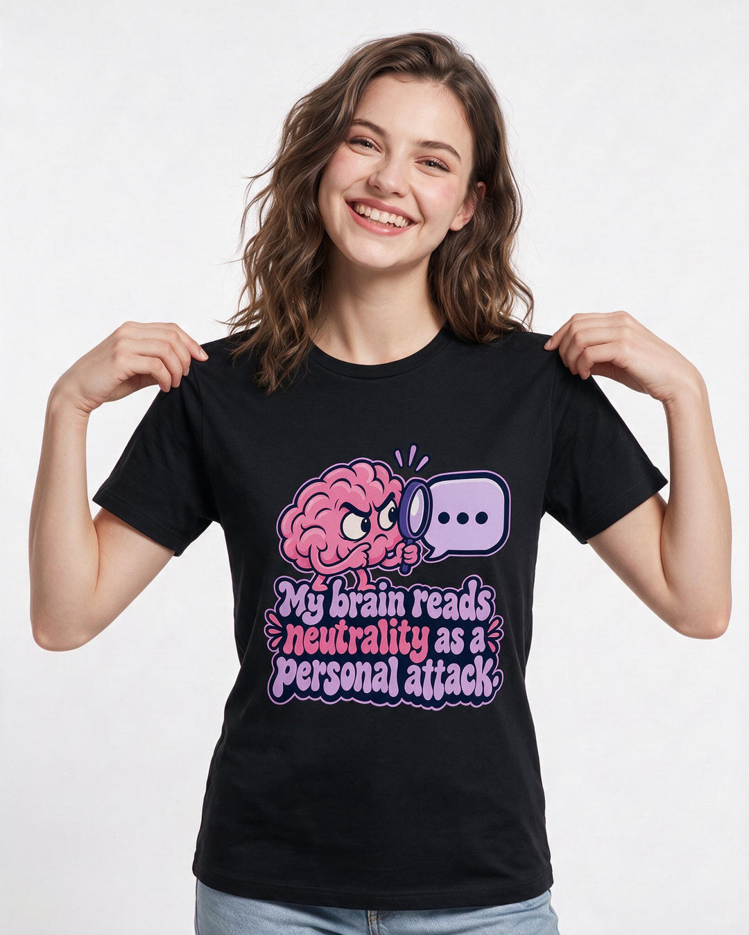 Meme Black T-Shirt for Women – Everyday Expression Graphic Tee product image 1