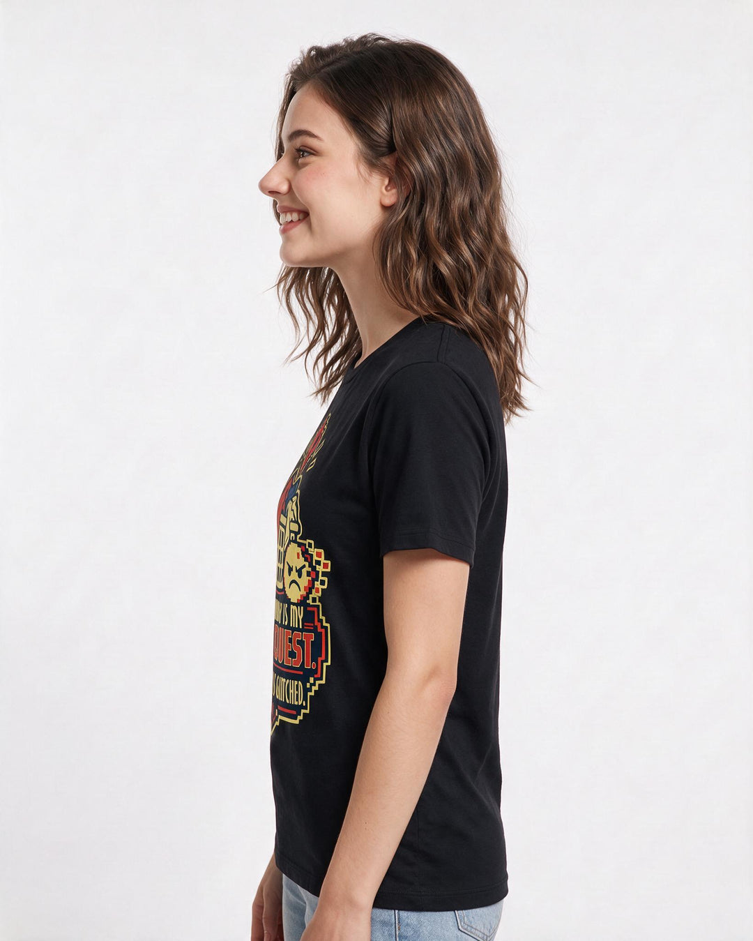 Gaming Black T-Shirt for Women – Game Night Graphic Tee product image 2