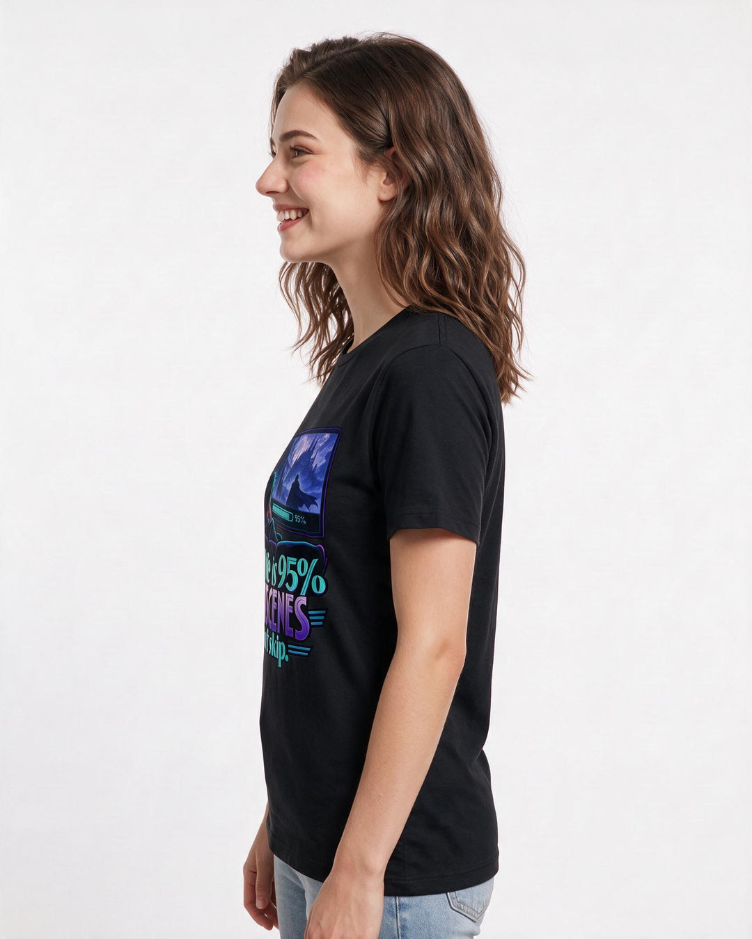 Gaming Black T-Shirt for Women – Game Night Graphic Tee product image 2