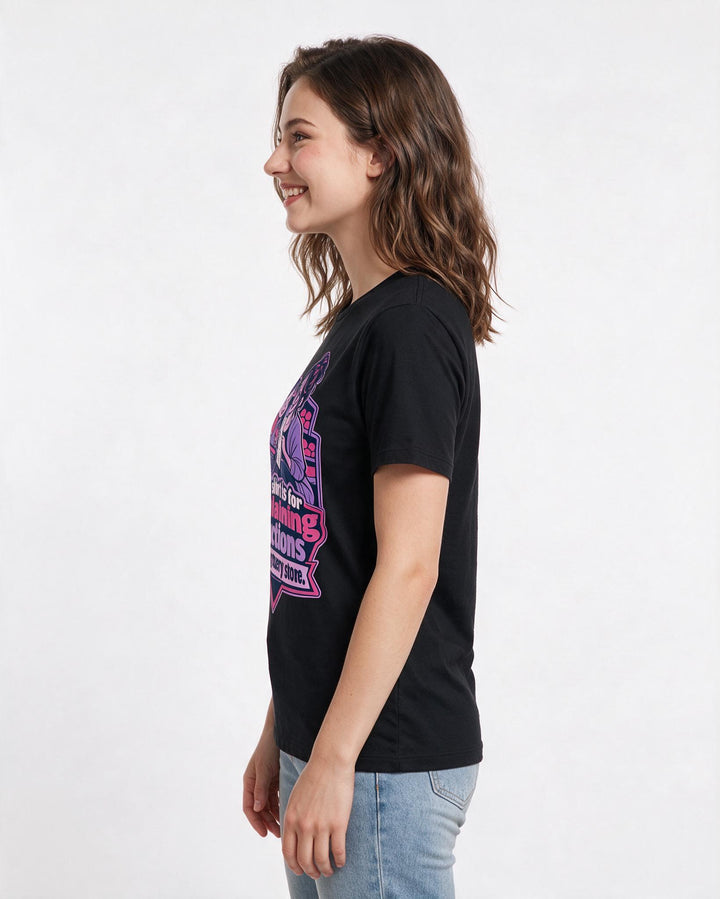 Teacher Black T-Shirt for Women – Everyday Expression Graphic Tee product image 2
