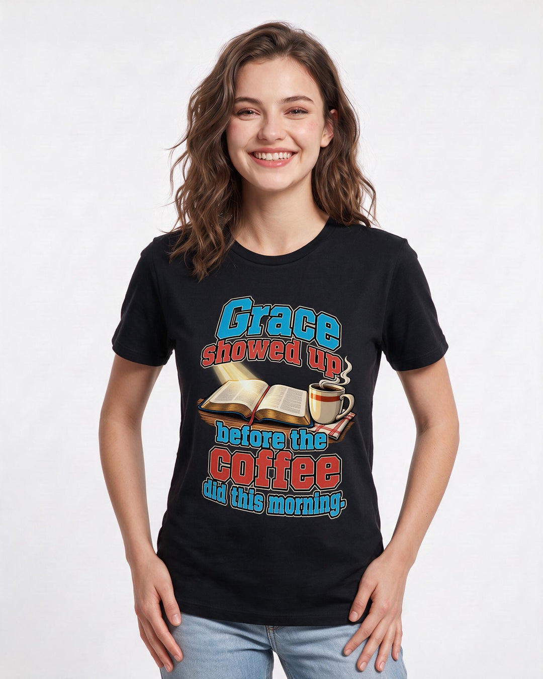 Christian Faith Black T-Shirt for Women – Everyday Expression Graphic Tee product image 1