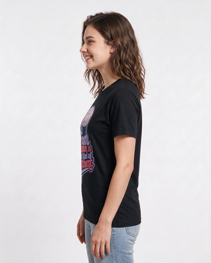 Beer Black T-Shirt for Women – Everyday Expression Graphic Tee product image 2