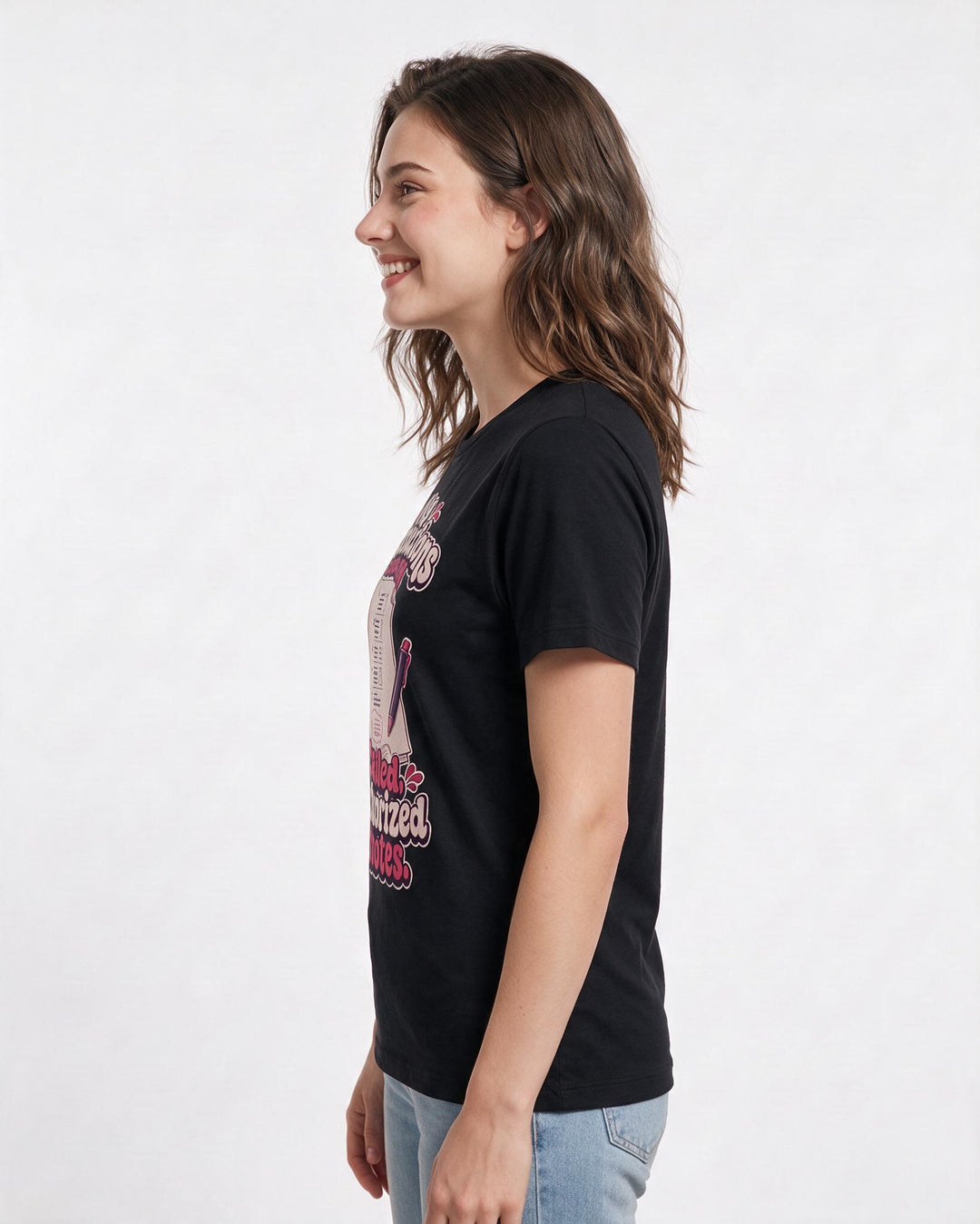 Neurodiversity Black T-Shirt for Women – Everyday Expression Graphic Tee product image 2