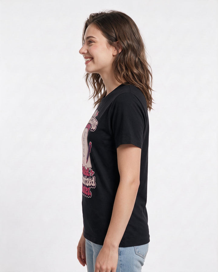 Neurodiversity Black T-Shirt for Women – Everyday Expression Graphic Tee product image 2
