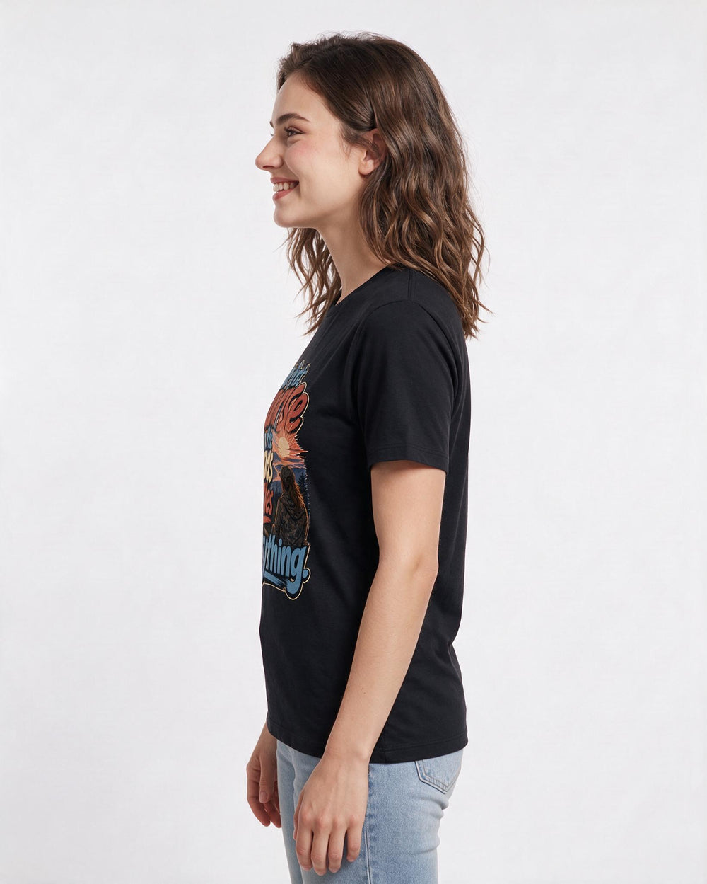 Hunting Black T-Shirt for Women – Everyday Expression Graphic Tee product image 2