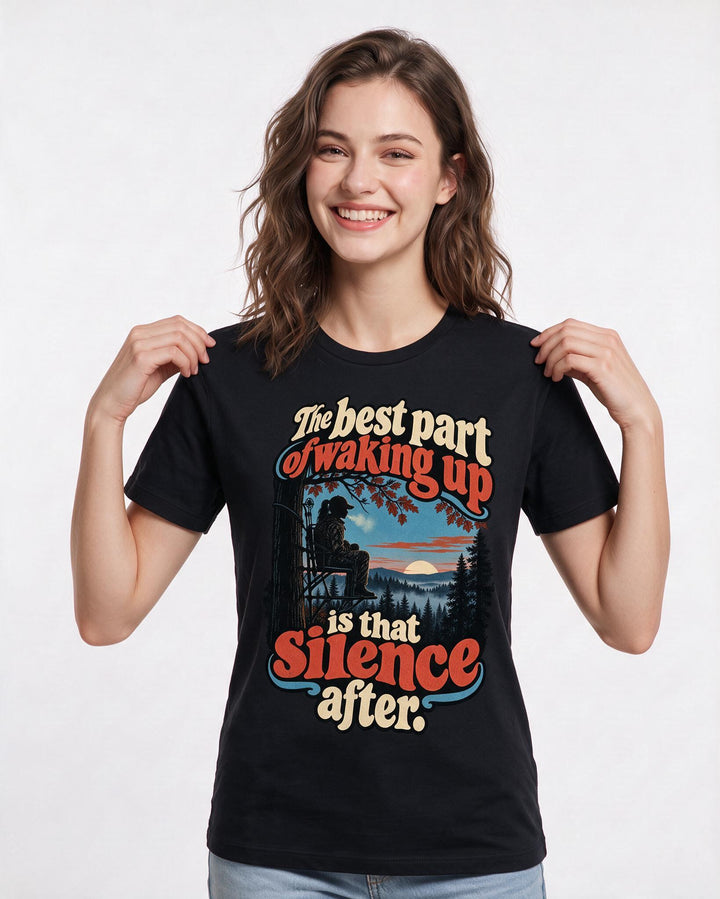 Hunting Black T-Shirt for Women – Everyday Expression Graphic Tee product image 1