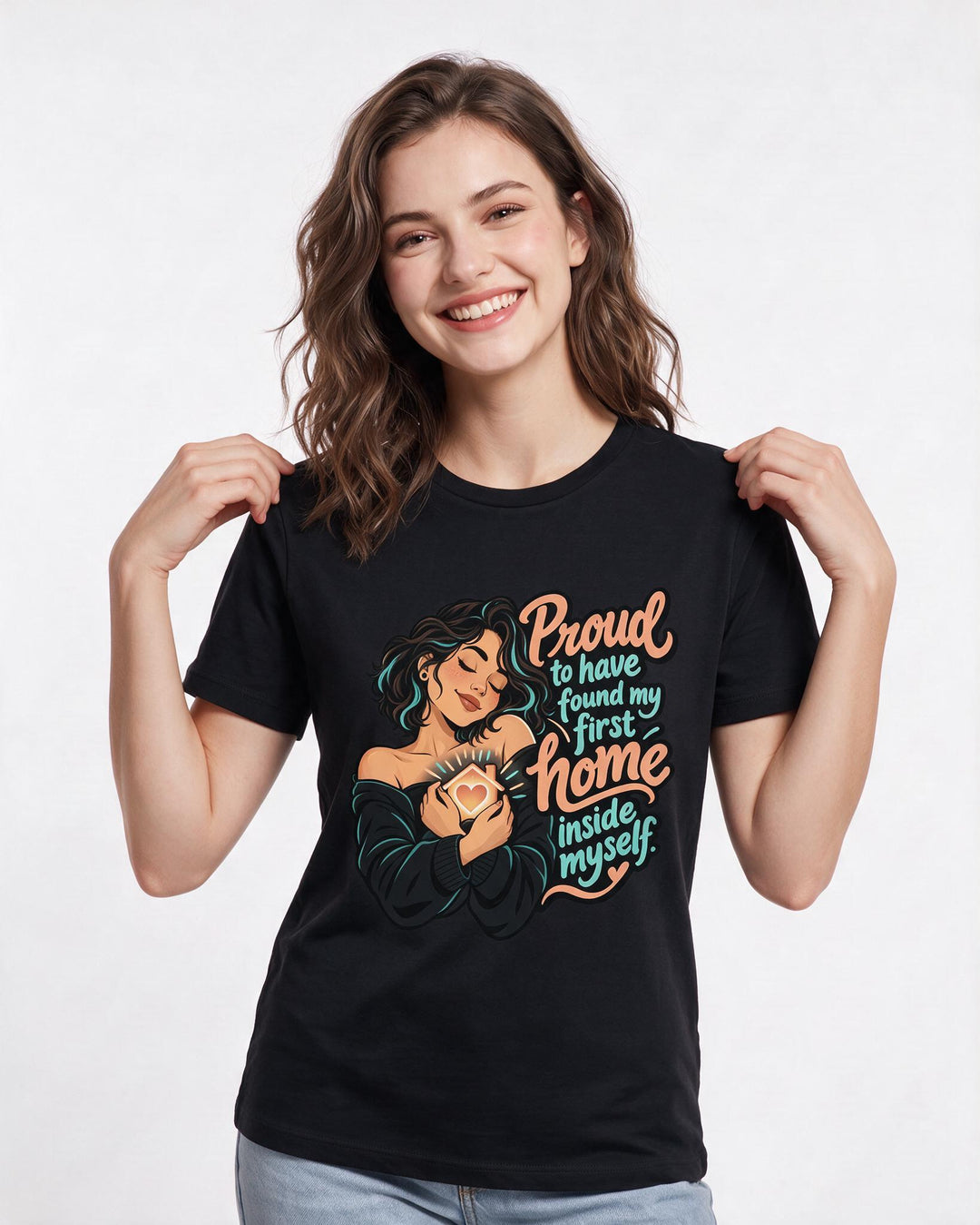 Pride Black T-Shirt for Women – Everyday Expression Graphic Tee product image 1