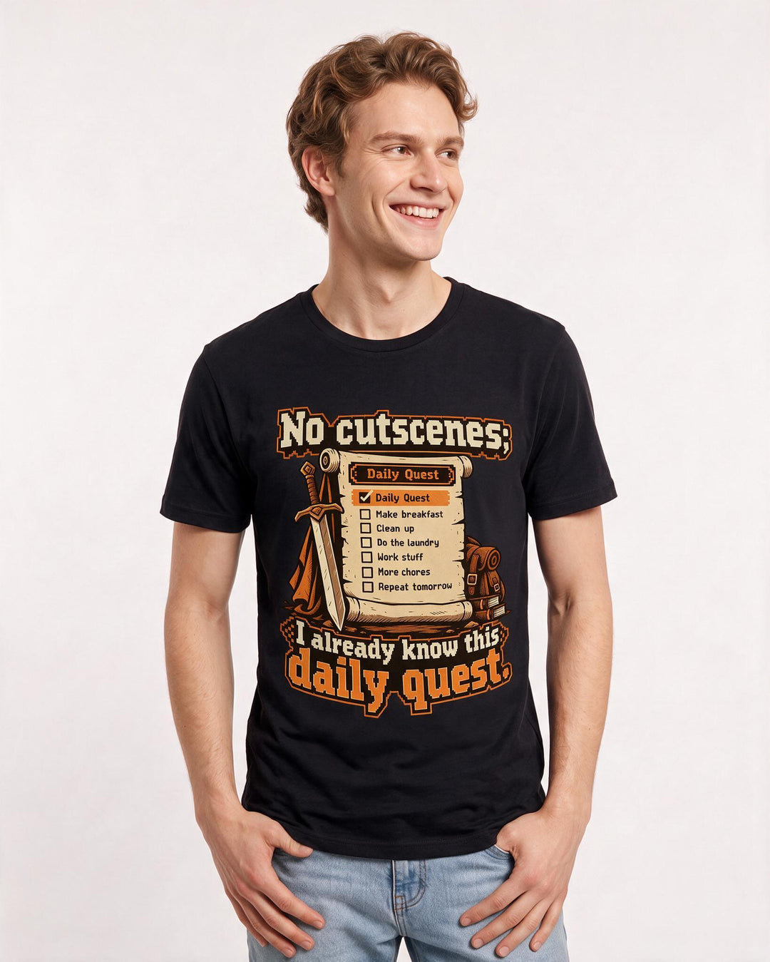 Gaming Black T-Shirt for Men – Game Night Graphic Tee product image 1