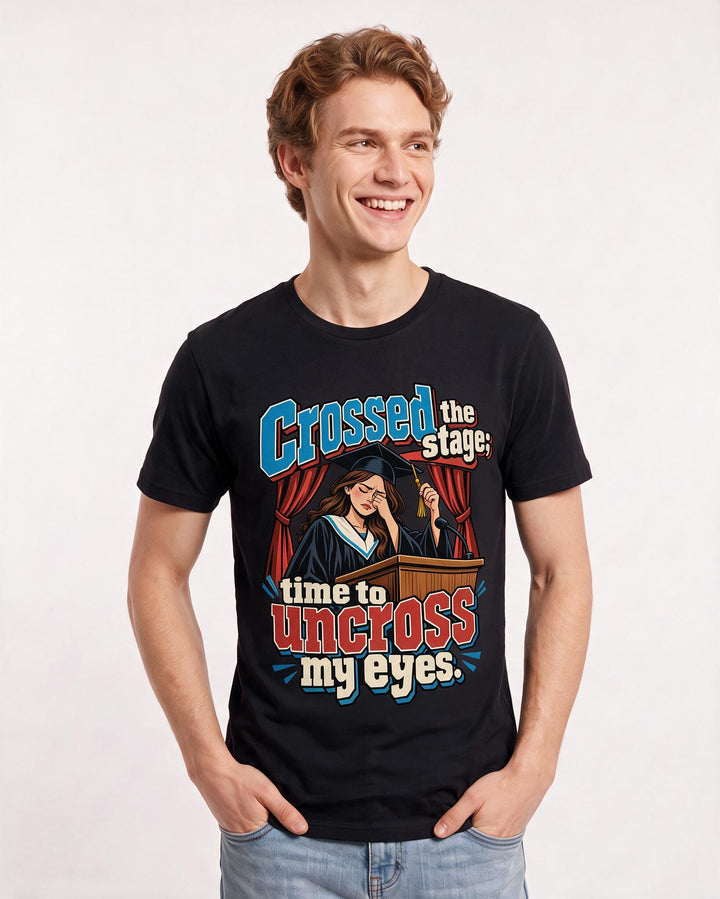 Graduation Black T-Shirt for Men – Everyday Expression Graphic Tee product image 1