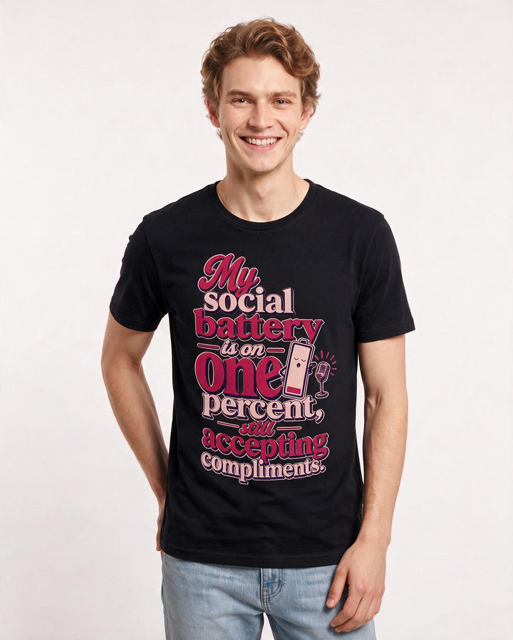 Meme Black T-Shirt for Men – Everyday Expression Graphic Tee product image 1