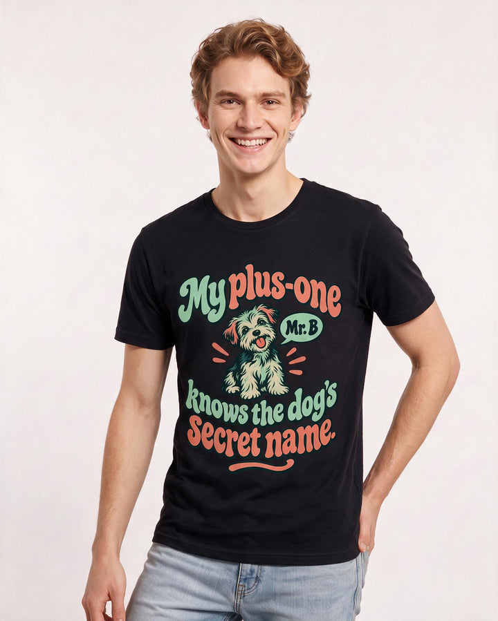 Couples Black T-Shirt for Men – Everyday Expression Graphic Tee product image 1