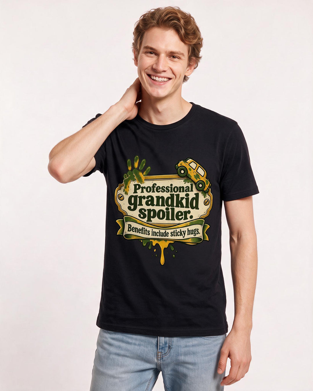 Grandparent Black T-Shirt for Men – Everyday Expression Graphic Tee product image 1