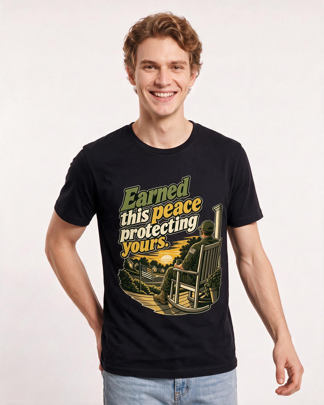 Veteran Black T-Shirt for Men – Everyday Expression Graphic Tee product image 1