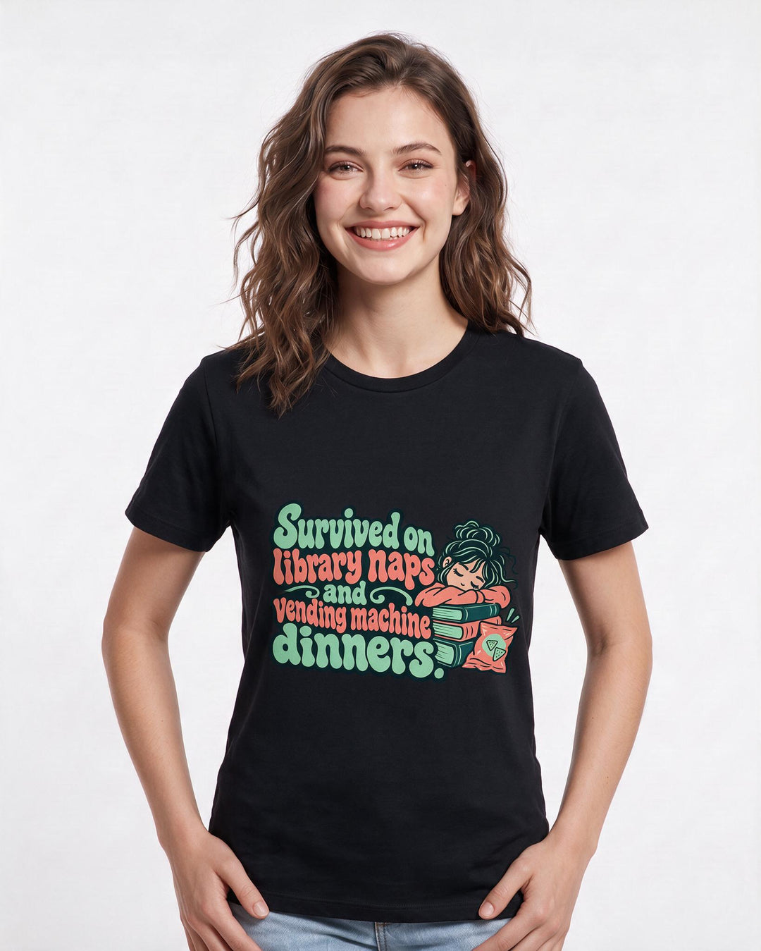 Graduation Black T-Shirt for Women – Everyday Expression Graphic Tee product image 1