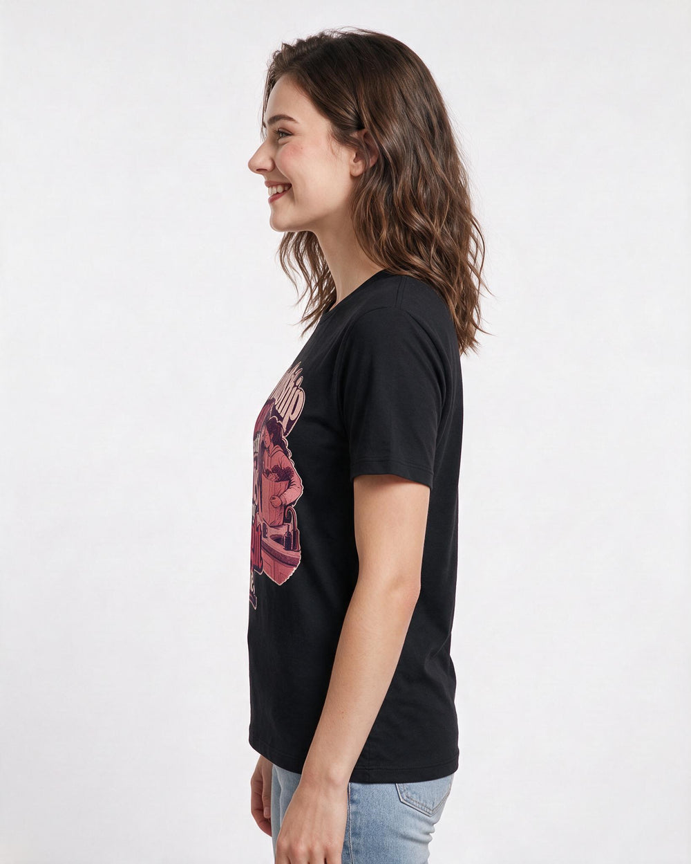 Veteran Women's Black T-Shirt – Friendship forged there still carries all my weight here. product image 2