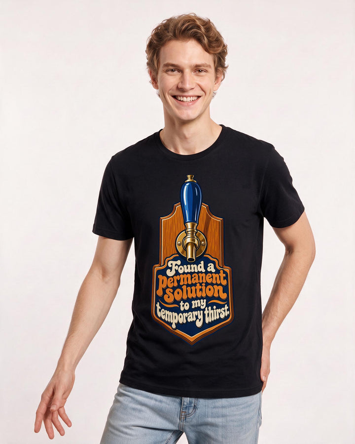 Beer Black T-Shirt for Men – Everyday Expression Graphic Tee product image 1