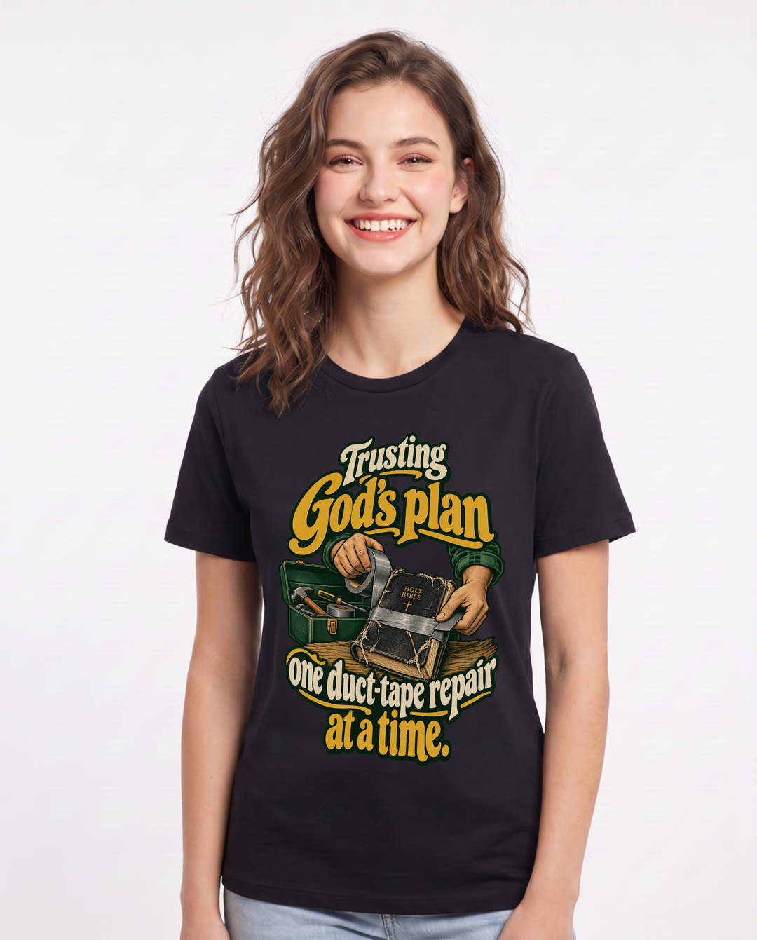 Christian Faith Black T-Shirt for Women – Everyday Expression Graphic Tee product image 3