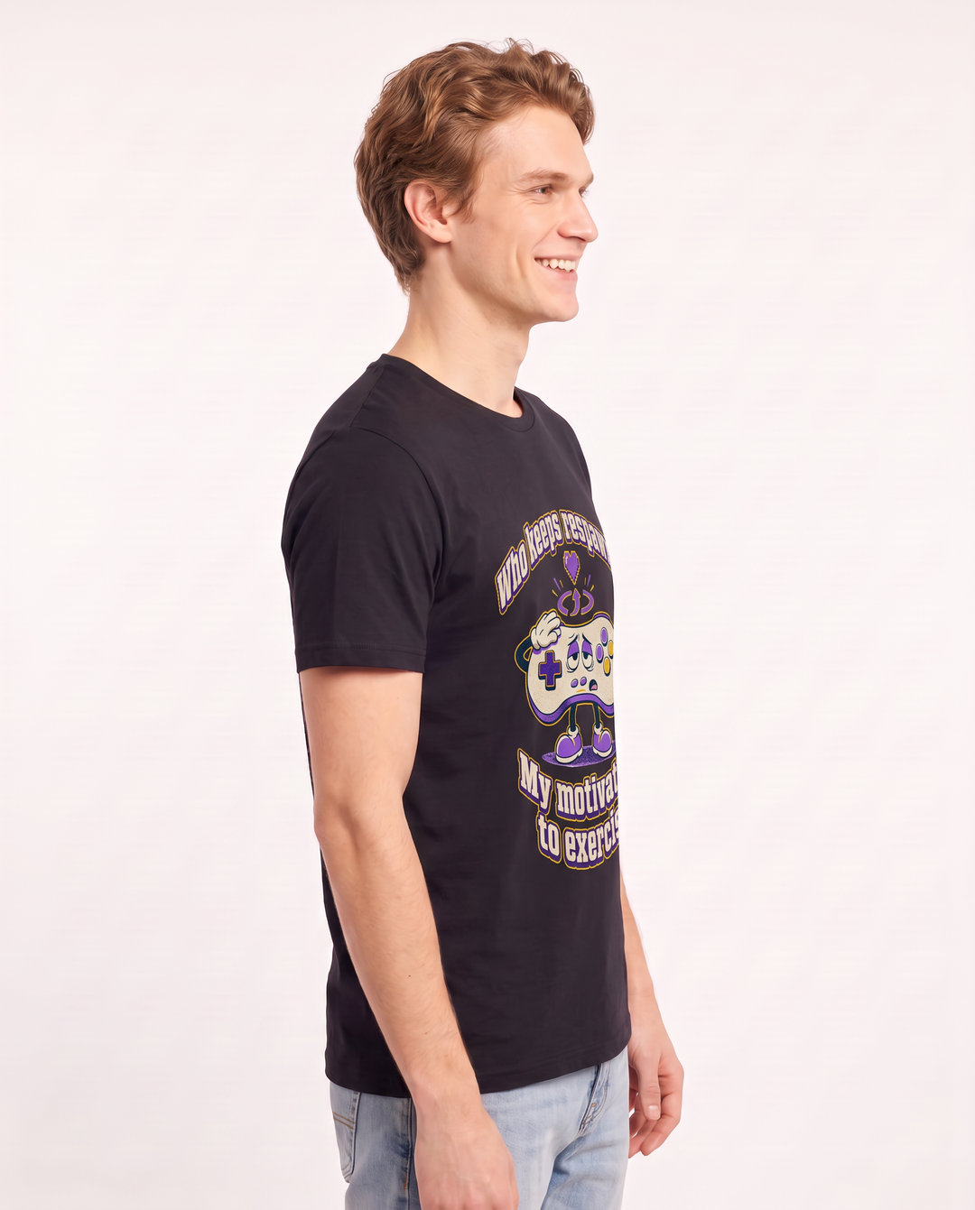 Who keeps respawning? My motivation to exercise. Men's Black T-Shirt product image 3