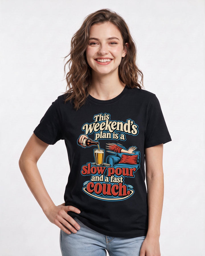 Beer Black T-Shirt for Women – Everyday Expression Graphic Tee product image 1