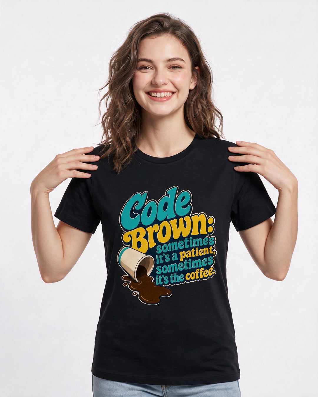 Nurse Black T-Shirt for Women – Nursing Life Graphic Tee product image 1