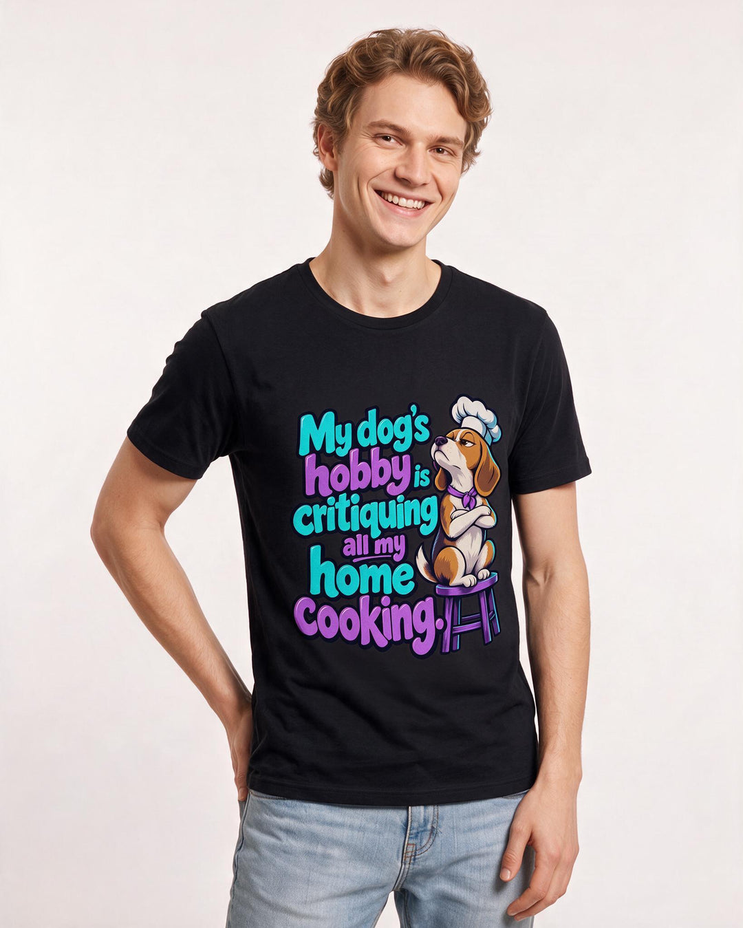 Cat Lover Black T-Shirt for Men – Everyday Expression Graphic Tee product image 1