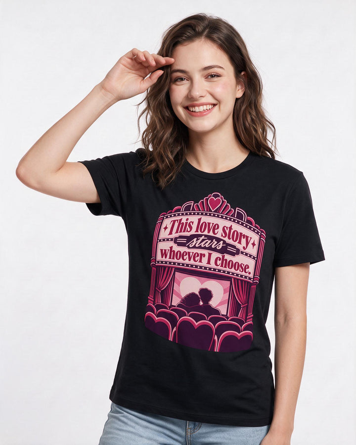 Pride Black T-Shirt for Women – Everyday Expression Graphic Tee product image 1