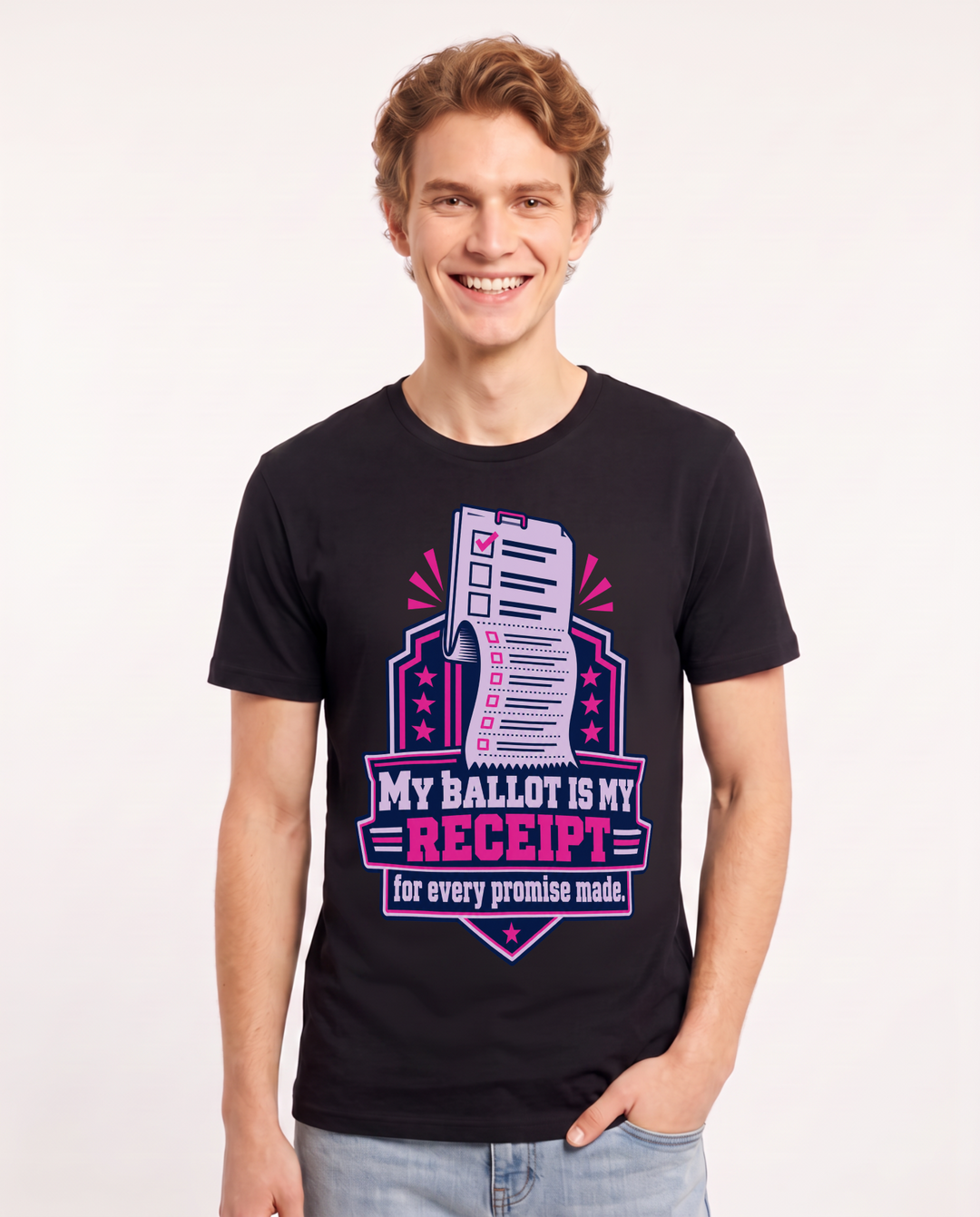 Political Statement Black T-Shirt for Men – Everyday Expression Graphic Tee product image 3