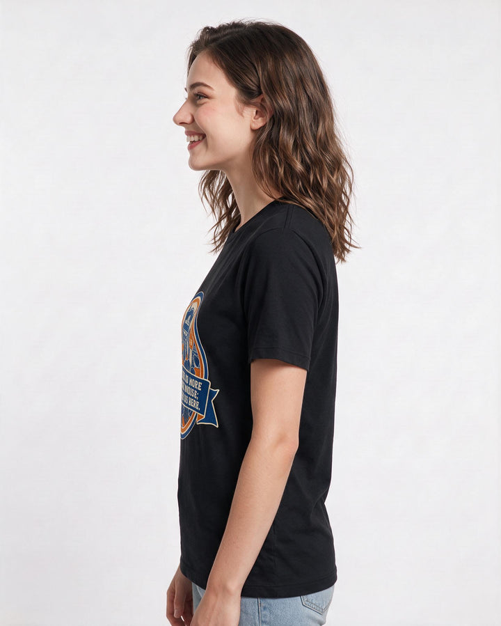 Patriotic Women's Black T-Shirt – Our cheers do more than make noise; product image 2