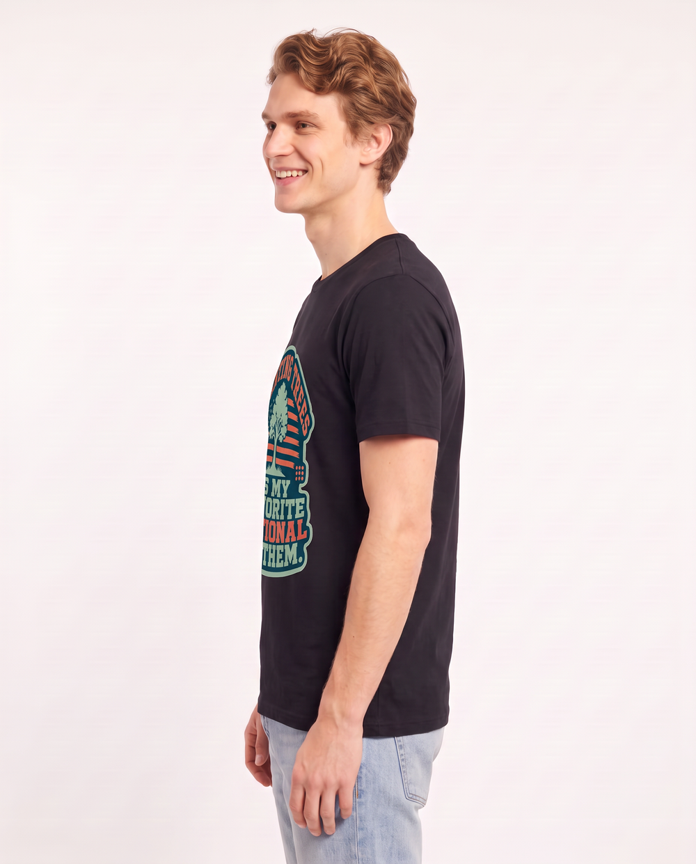 Graphic Men's Black T-Shirt - Planting trees is my favorite national product image 2