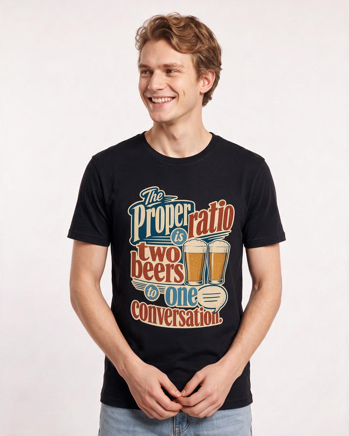 Beer Black T-Shirt for Men – Everyday Expression Graphic Tee product image 3