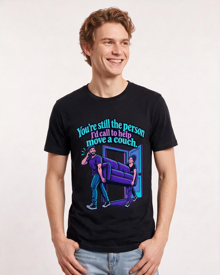 Couples Black T-Shirt for Men – Everyday Expression Graphic Tee product image 1