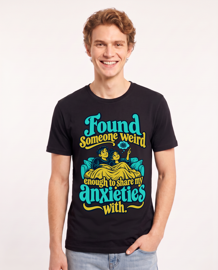Couples Black T-Shirt for Men – Everyday Expression Graphic Tee product image 3