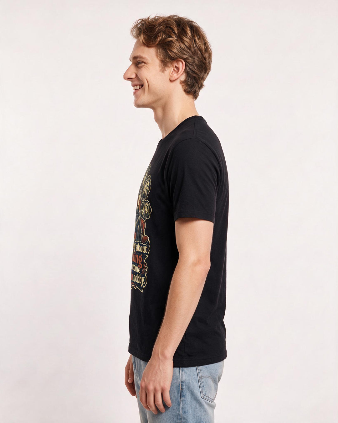 Meme Black T-Shirt for Men – Everyday Expression Graphic Tee product image 2