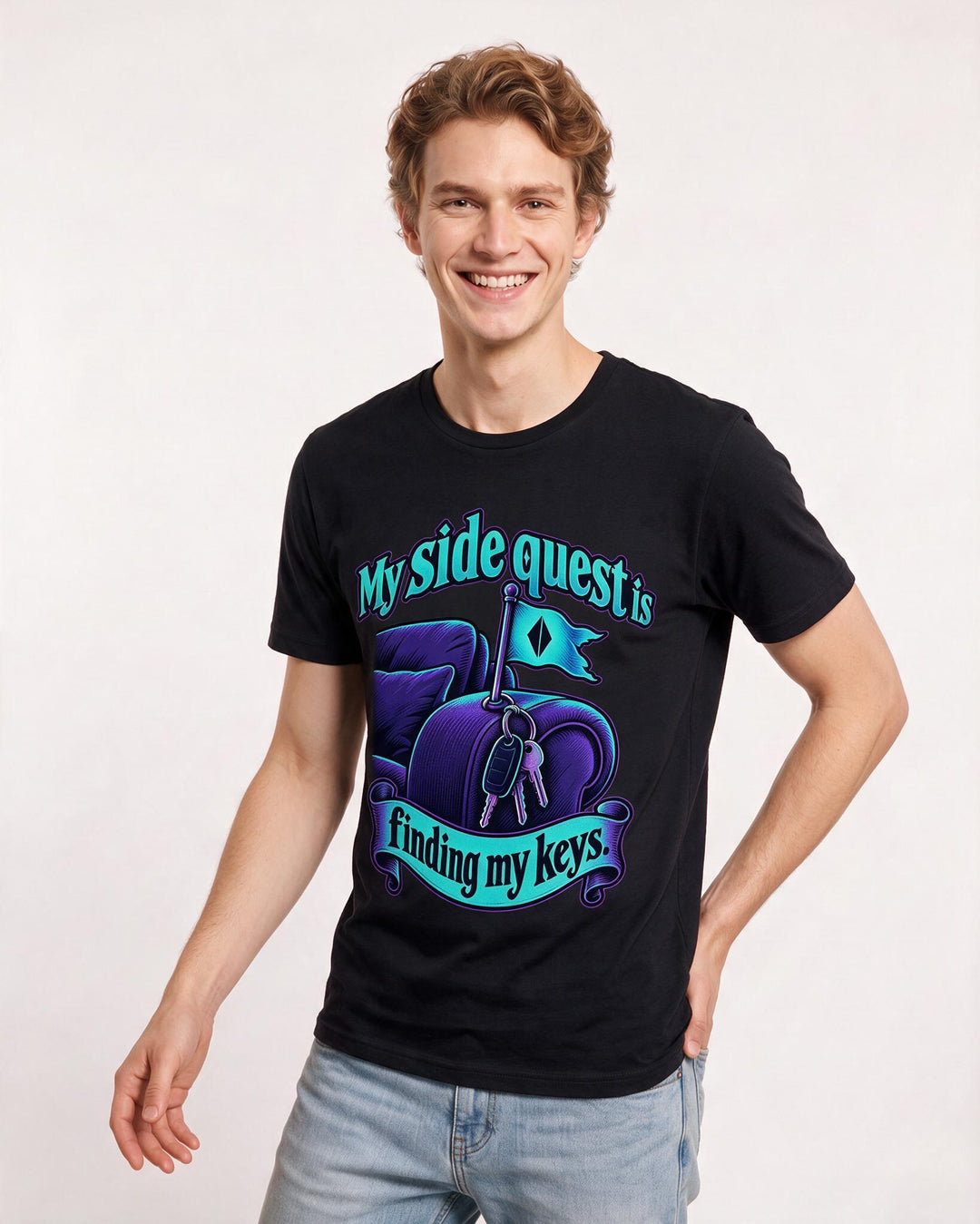 Gaming Black T-Shirt for Men – Game Night Graphic Tee product image 1