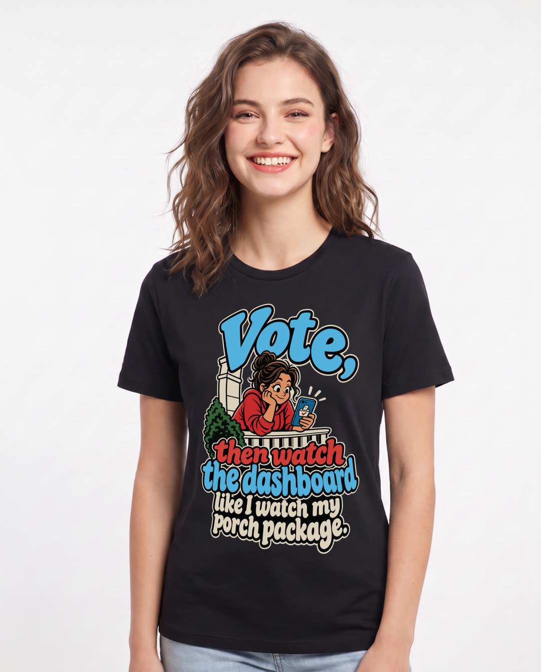 Political Statement Black T-Shirt for Women – Everyday Expression Graphic Tee product image 3