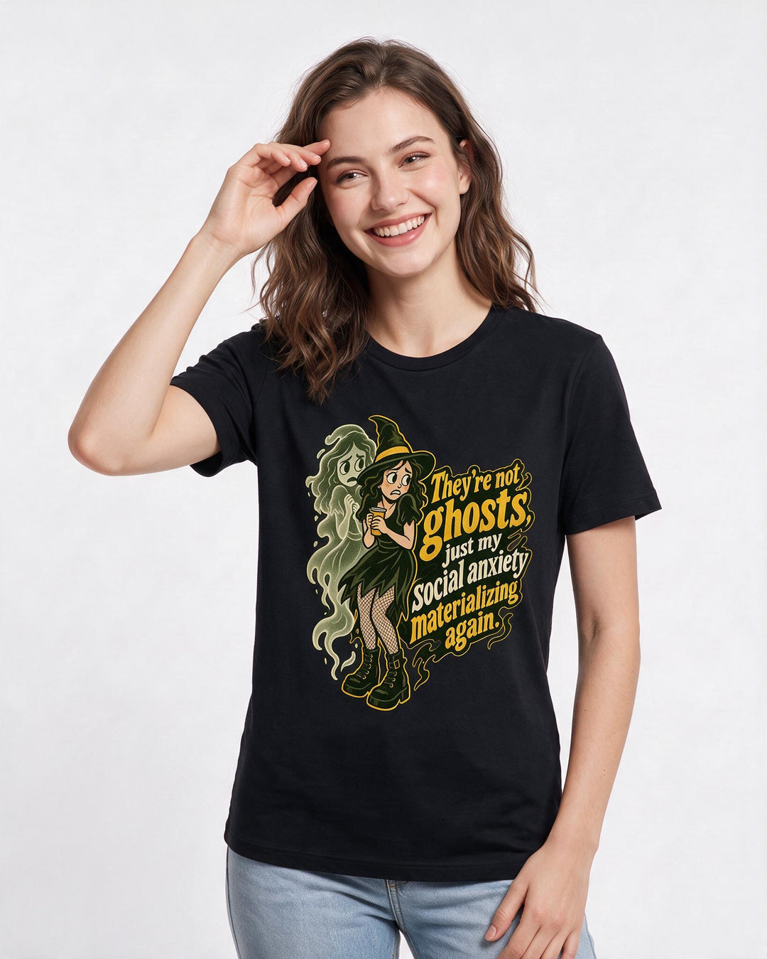 Halloween Black T-Shirt for Women – Halloween Theme Graphic Tee product image 1