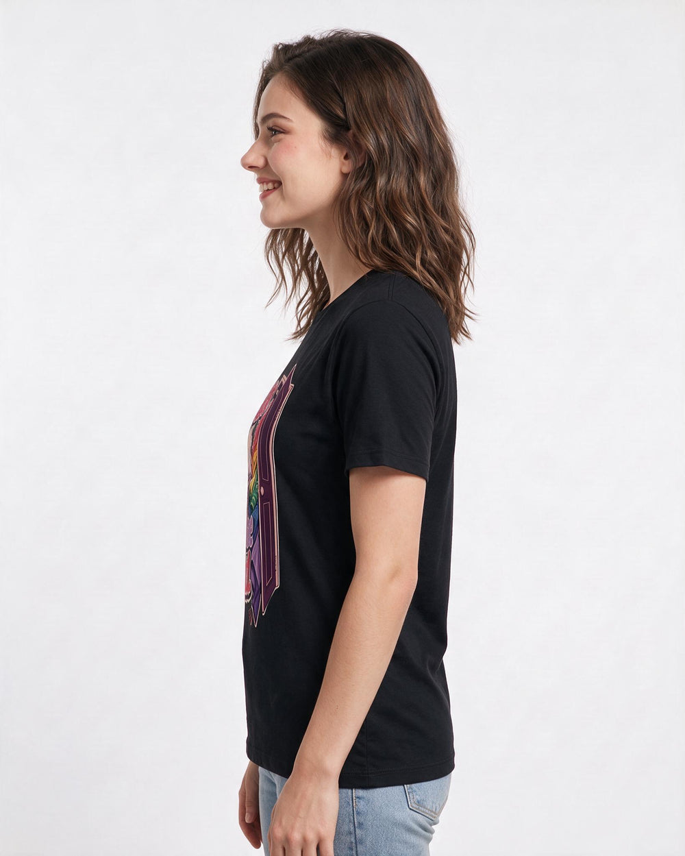 Pride Women's Black T-Shirt – I came out, then my wardrobe followed. product image 2