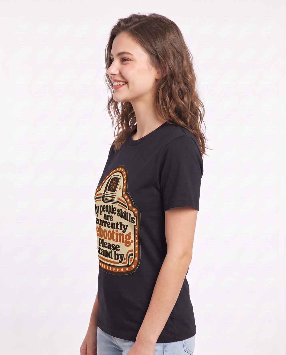 Graphic Women's Black T-Shirt - My people skills are currently product image 2