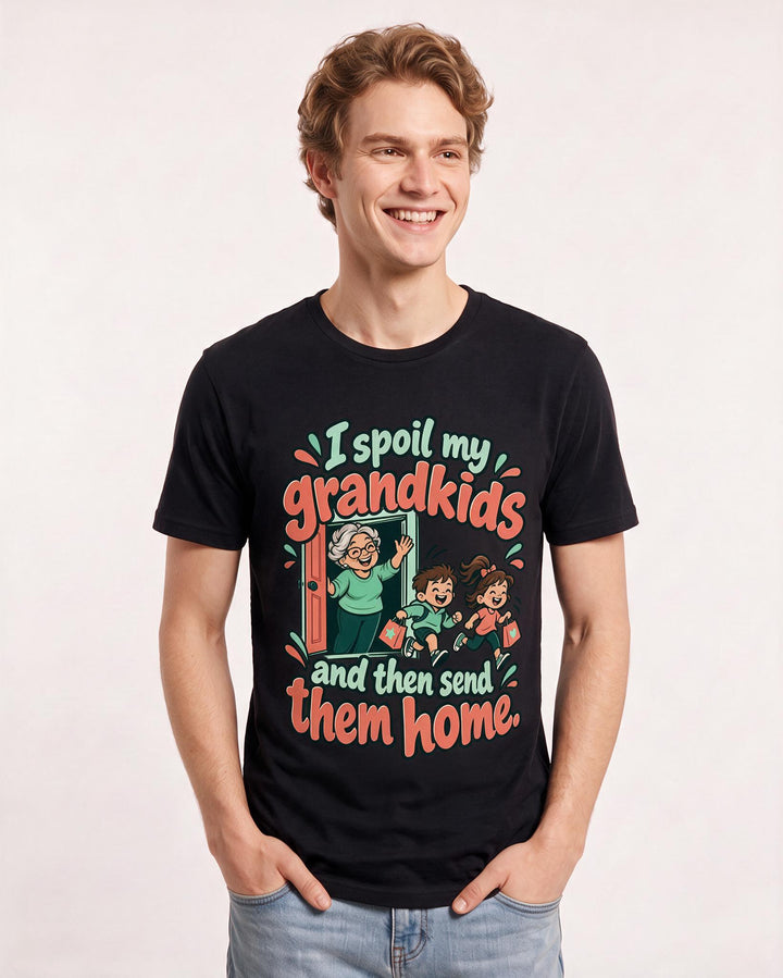 Grandparent Black T-Shirt for Men – Everyday Expression Graphic Tee product image 1