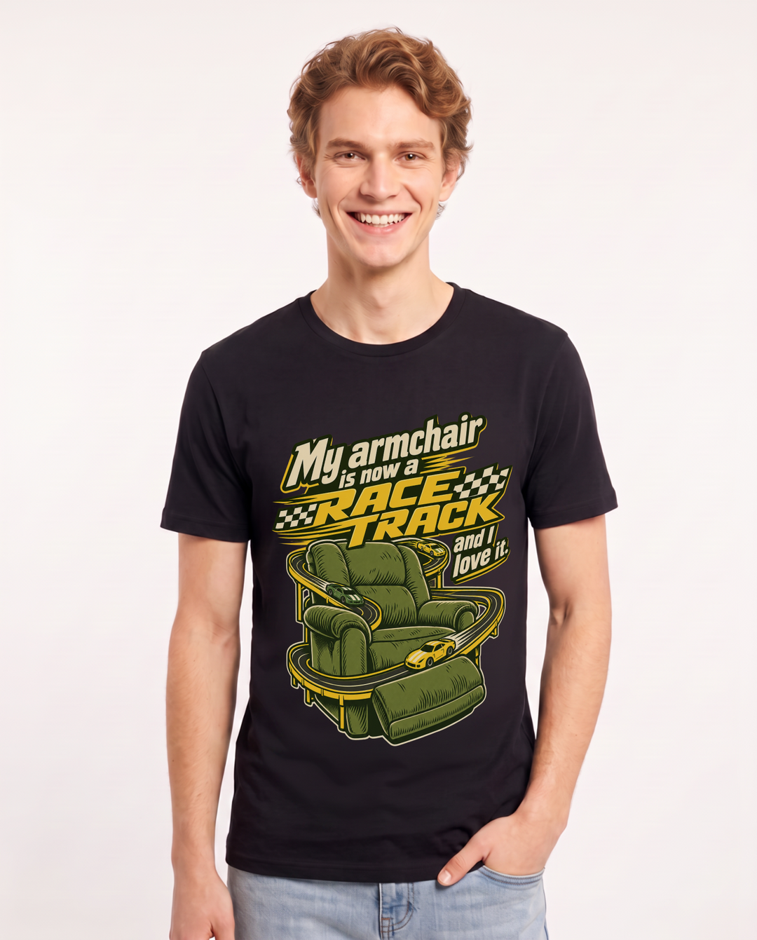 Grandparent Black T-Shirt for Men – Everyday Expression Graphic Tee product image 3