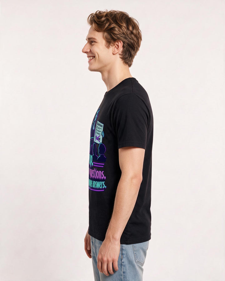 Political Statement Black T-Shirt for Men – Everyday Expression Graphic Tee product image 2