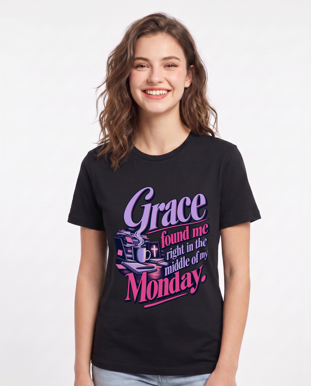 Christian Faith Black T-Shirt for Women – Everyday Expression Graphic Tee product image 3