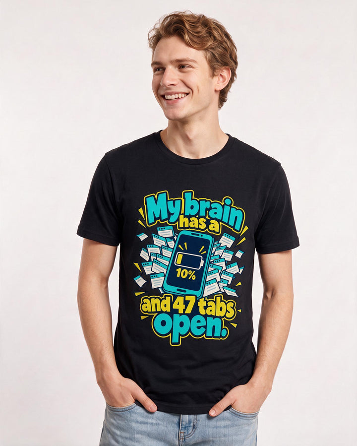 Meme Black T-Shirt for Men – Everyday Expression Graphic Tee product image 1
