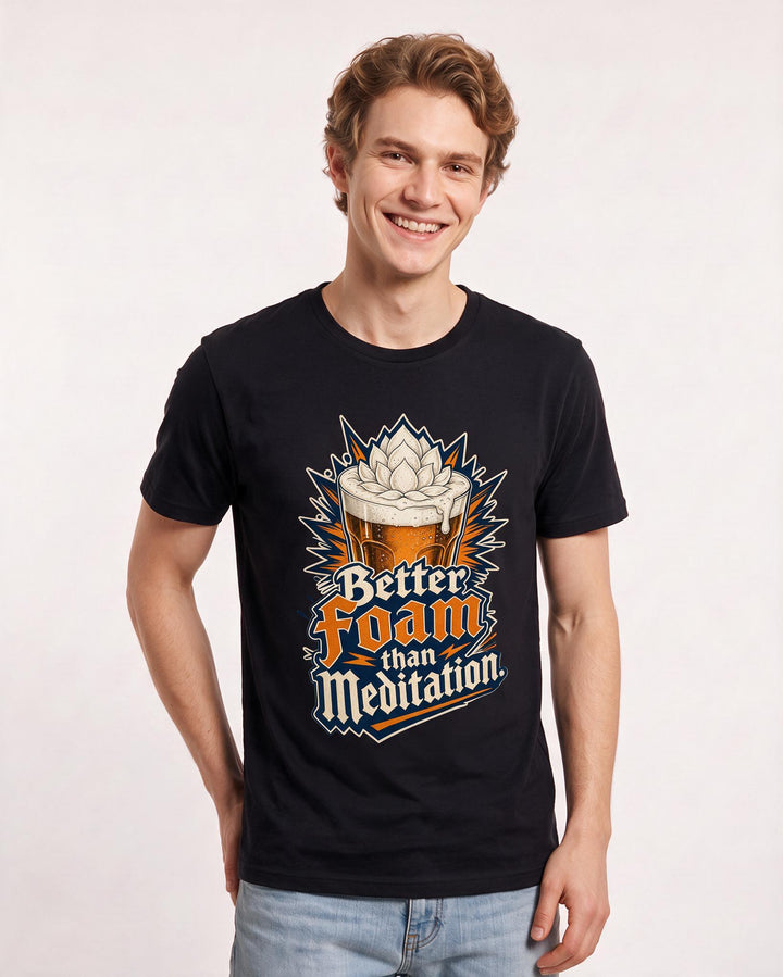Beer Black T-Shirt for Men – Everyday Expression Graphic Tee product image 1