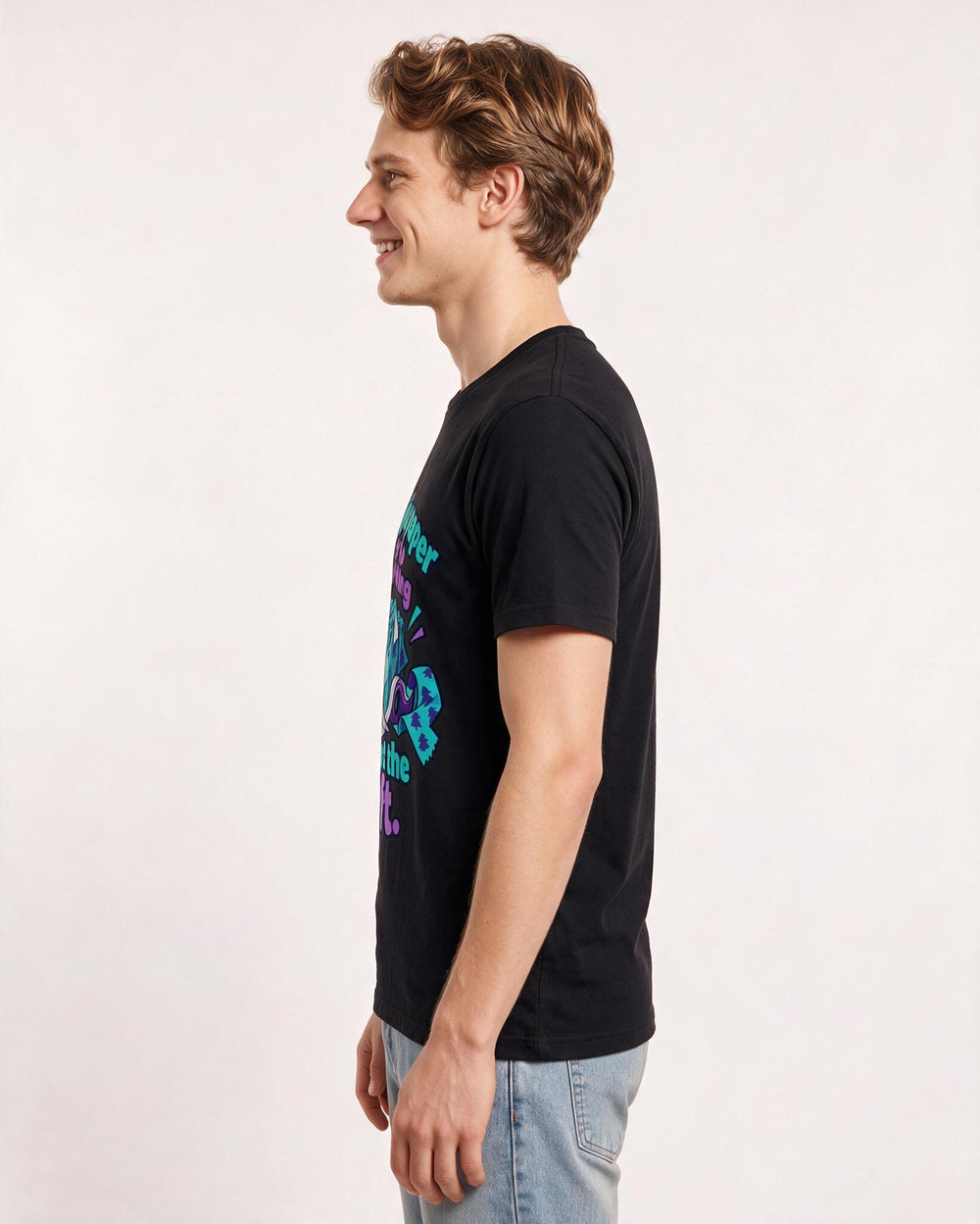 Christmas Black T-Shirt for Men – Holiday Theme Graphic Tee product image 2